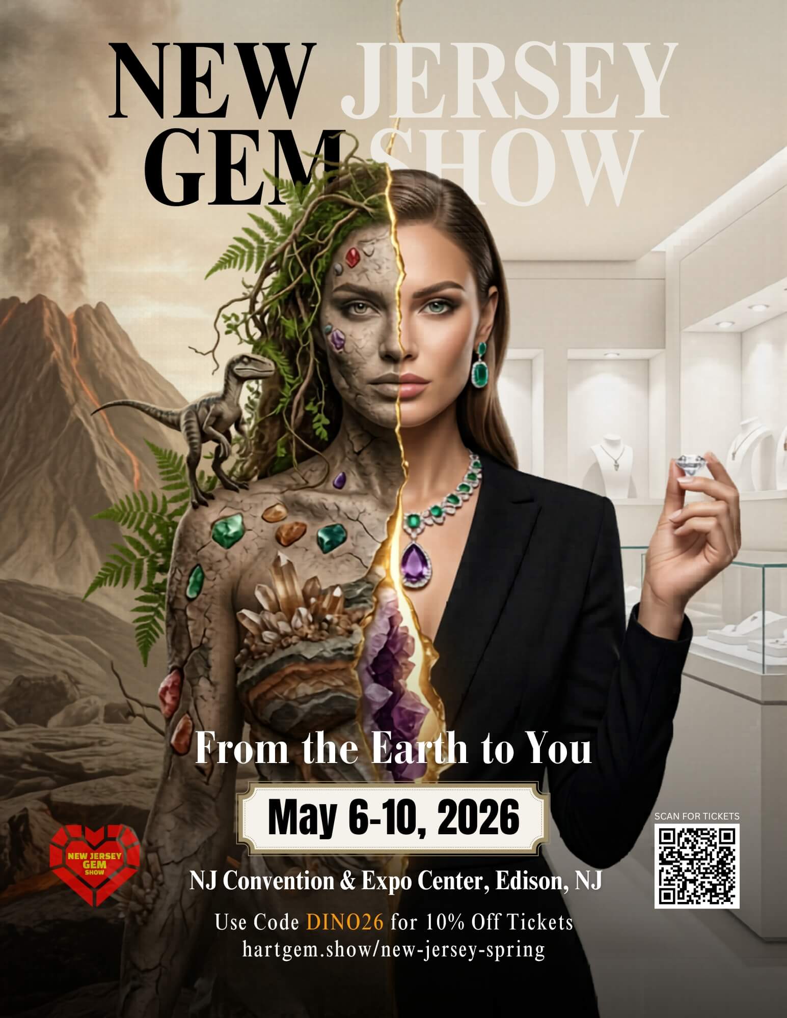 New Jersey Gem Show showstopper poster — 'From the Earth to You'